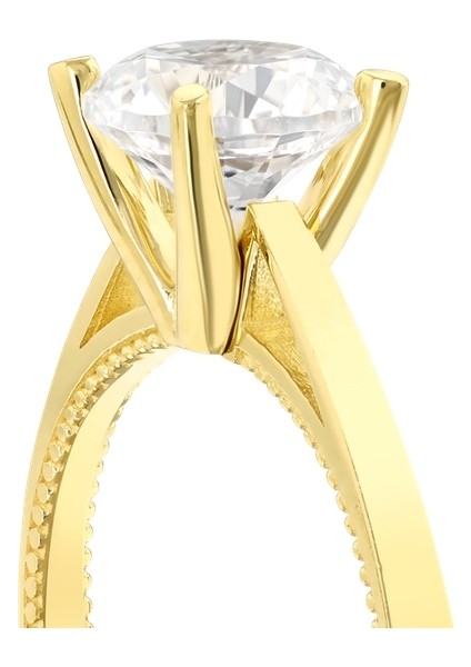 Altın Tektaş Yüzük - 14K