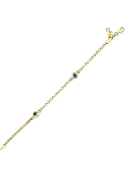 Nazar Boncuklu Altın Çocuk Bileklik - 14K modelleri