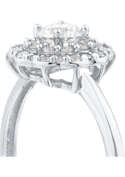 Taşlı Tasarım Altın Yüzük - 14K