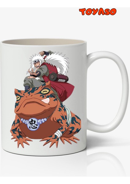 Naruto Jiraiya & Gamabunta Anime Temalı Beyaz Kupa Bardak Sevgiliye Arkadaşa Hediye