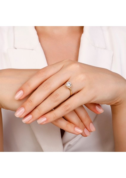 Altın Tektaş Yüzük - 14K