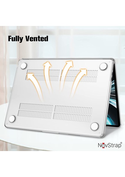 Macbook Air M4 M3 M2 Çip 13.6" A3240 A3113 A2681 ile Uyumlu Parlak Kılıf + Siyah Klavye Kılıfı +Ekran Koruyucu Film