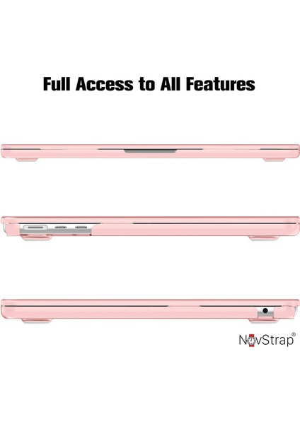 Macbook Air M4 M3 M2 Çip 13.6" A3240 A3113 A2681 ile Uyumlu Parlak Kılıf + Siyah Klavye Kılıfı +Ekran Koruyucu Film