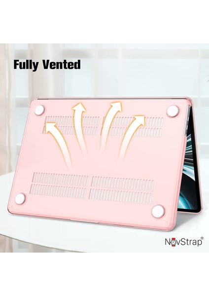 Macbook Air M4 M3 M2 Çip 13.6" A3240 A3113 A2681 ile Uyumlu Parlak Kılıf + Siyah Klavye Kılıfı +Ekran Koruyucu Film