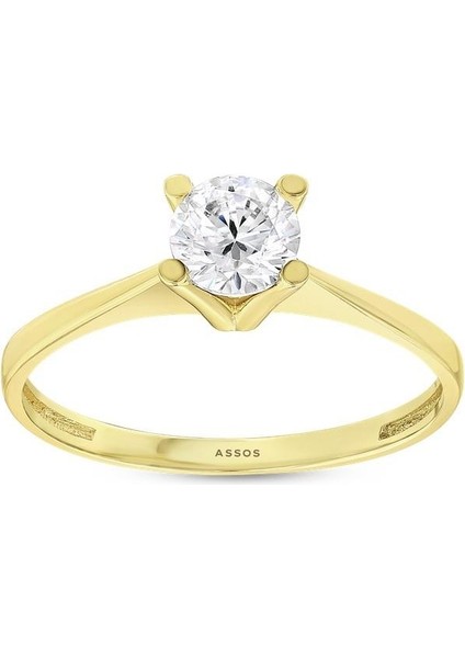 Altın Tektaş Yüzük - 14K