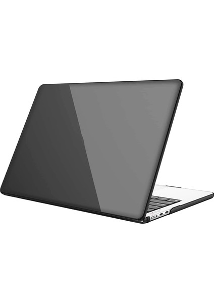 Macbook Air M4 M3 M2 Çip 13.6" A3240 A3113 A2681 ile Uyumlu Parlak Kılıf + Siyah Klavye Kılıfı +Ekran Koruyucu Film