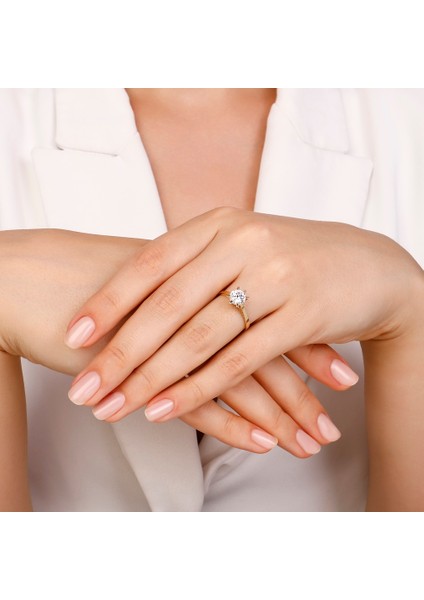 Altın Tektaş Yüzük - 14K