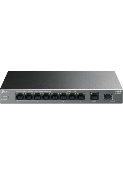 Tp-Lınk LS1210GP 8 Port Gıgabıt + 1XRJ45/1XSFP Uplınk 61W 250 Metre Poe Mesafe Metal Kasa fiyatları