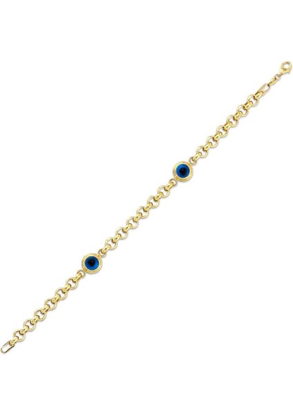 Nazar Boncuklu Altın Bileklik - 14K fırsatları