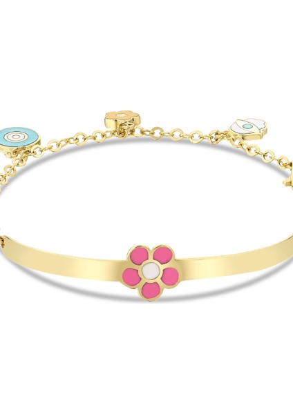 Figürlü Altın Çocuk Kelepçe - 14K fırsatları