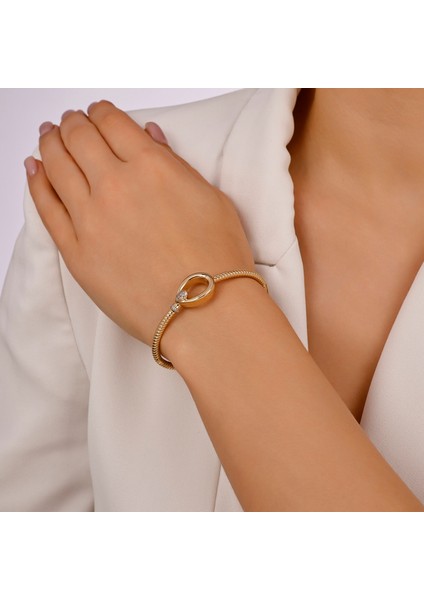 Altın Tasarım Kelepçe - 14K