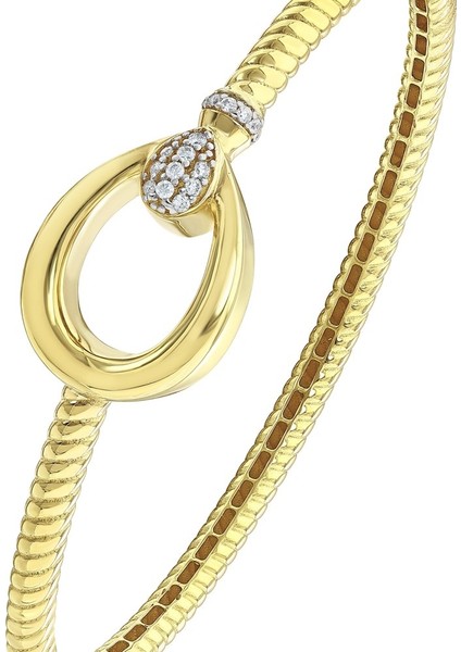 Altın Tasarım Kelepçe - 14K