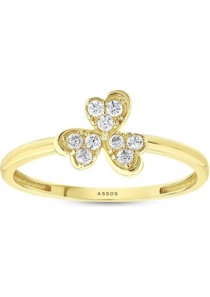 Çiçek Figürlü Altın Yüzük - 14K