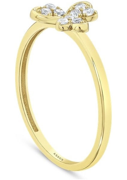 Çiçek Figürlü Altın Yüzük - 14K