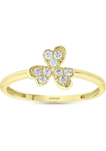 Çiçek Figürlü Altın Yüzük - 14K