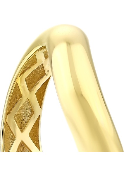 Asimetrik Tasarım Altın Yüzük - 14K