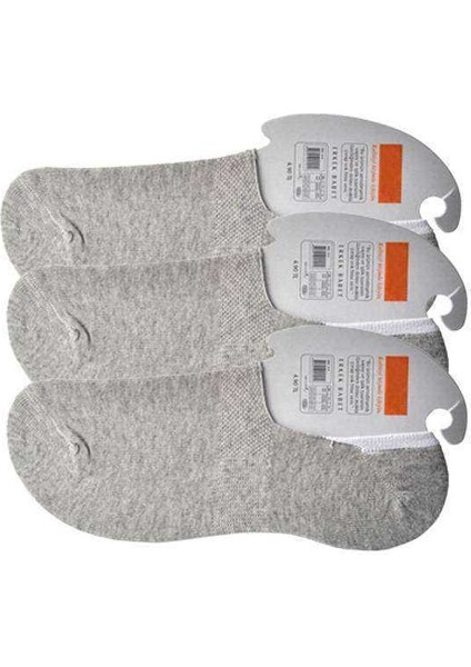 Gri Erkek Babet Çorap 3 çift modelleri
