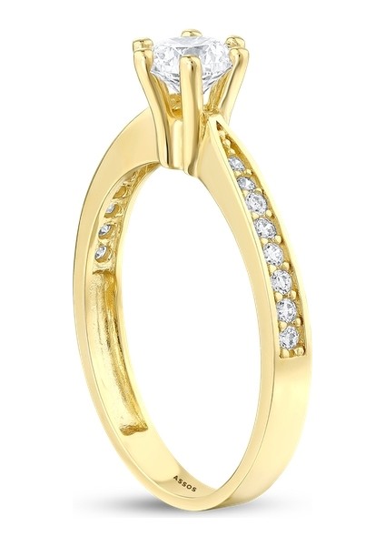 Altın Tektaş Yüzük - 14K