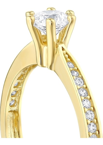 Altın Tektaş Yüzük - 14K