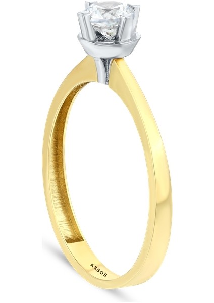 Altın Tektaş Yüzük - 14K