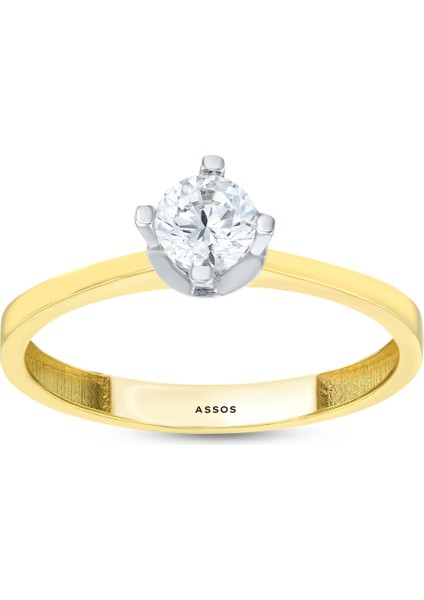 Altın Tektaş Yüzük - 14K