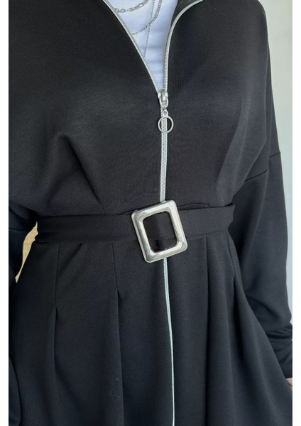 Ön Fermuarlı Pileli Tunik Bel Lastikli Pantolon Tesettür Ikili Takım P-00018989 indirimleri