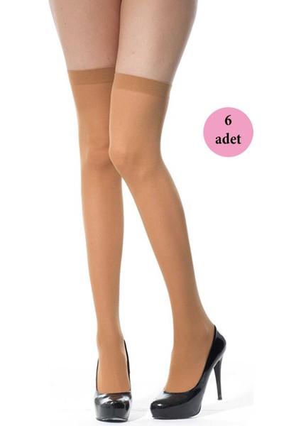 6 Adet Mus Kaçmaz Lastikli Çorap 70 denye 57 Ten indirimleri