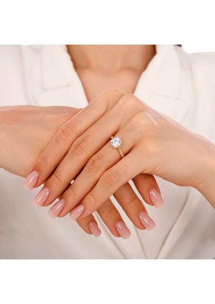 Altın Tektaş Yüzük - 14K