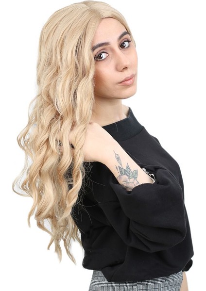 Su Dalgası Uzun Perçemsiz Fiber Sentetik Peruk / Balköpüğü fiyatları