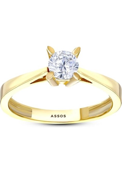 Altın Tektaş Yüzük - 14K