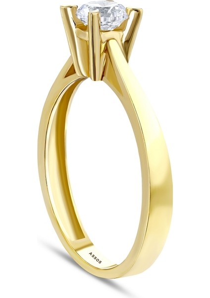 Altın Tektaş Yüzük - 14K