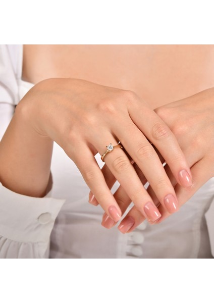 Altın Tektaş Yüzük - 14K