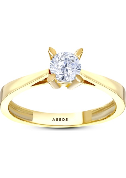 Altın Tektaş Yüzük - 14K