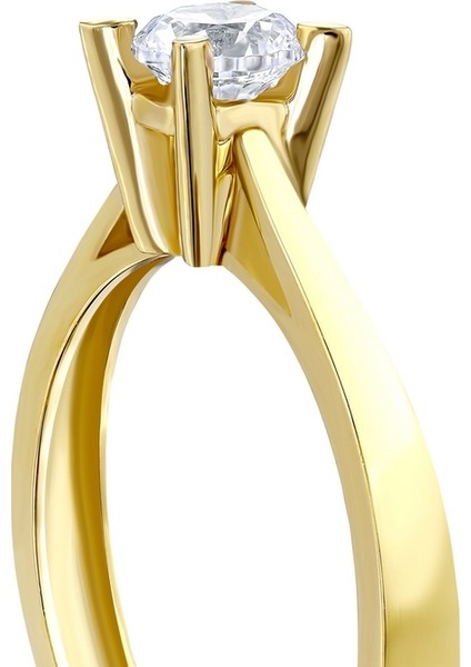 Altın Tektaş Yüzük - 14K