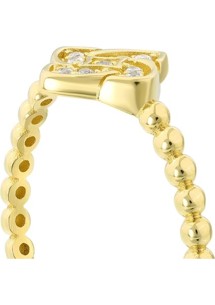 Taşlı Tasarım Altın Yüzük - 14K
