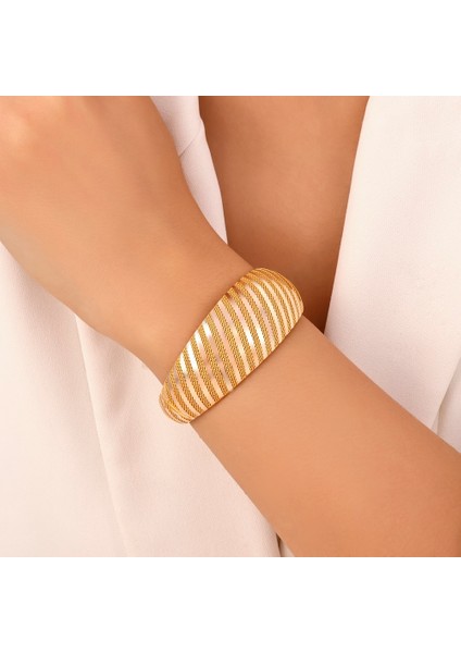 Tasarım Altın Kelepçe - 14K