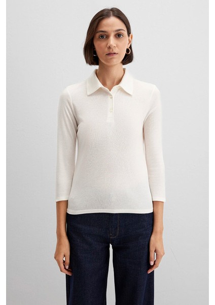 1613647-80194 Mavi Polo Yaka Modelli Penye.