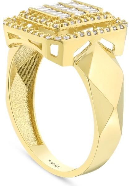 Baget Taşlı Altın Yüzük - 14K