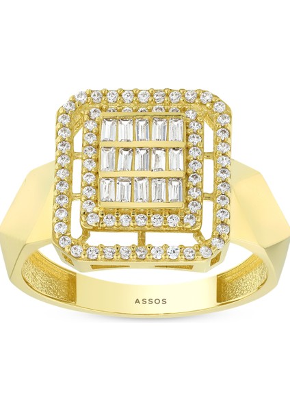 Baget Taşlı Altın Yüzük - 14K