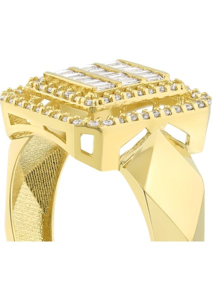 Baget Taşlı Altın Yüzük - 14K