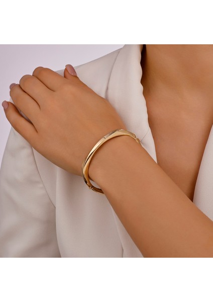 Altın Tasarım Kelepçe - 14K