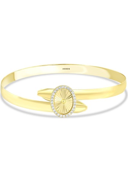 Altın Tasarım Kelepçe - 14K