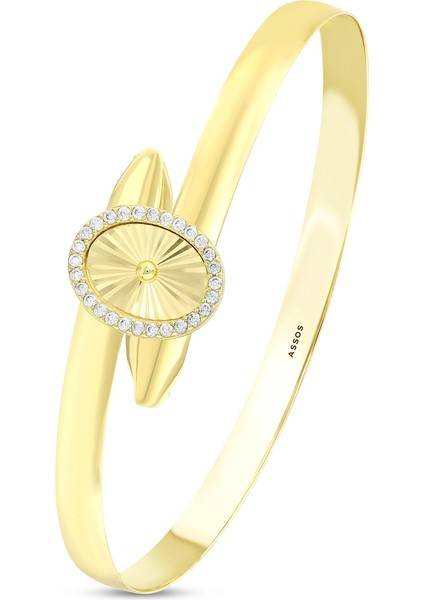 Altın Tasarım Kelepçe - 14K