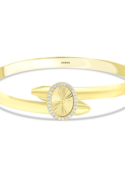 Altın Tasarım Kelepçe - 14K