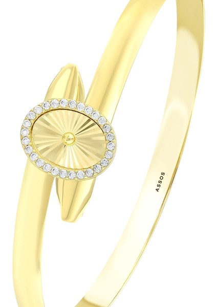 Altın Tasarım Kelepçe - 14K