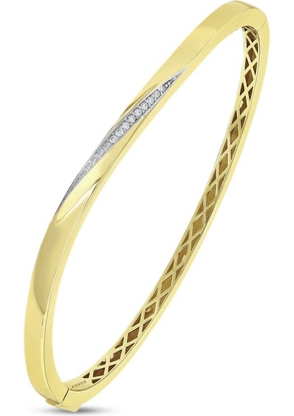 Altın Tasarım Kelepçe - 14K