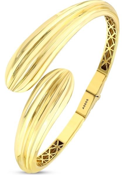 Altın Tasarım Kelepçe - 14K