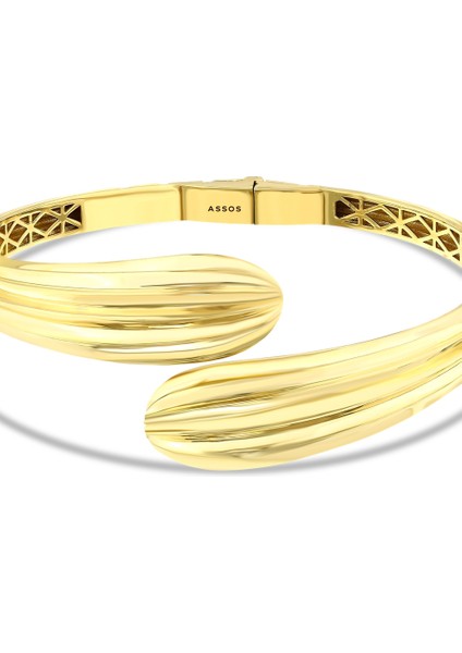 Altın Tasarım Kelepçe - 14K