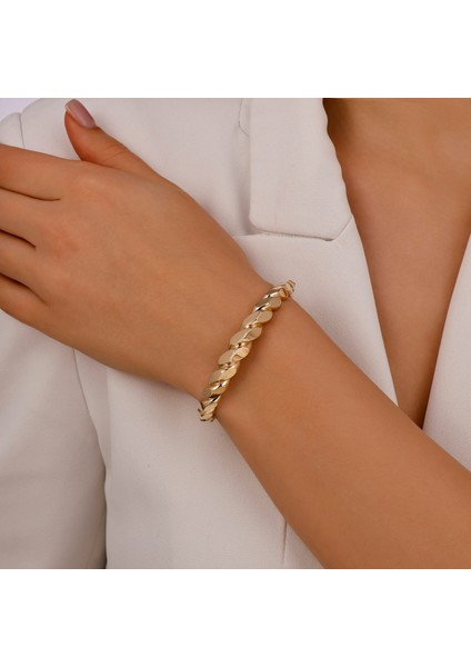 Altın Tasarım Kelepçe - 14K