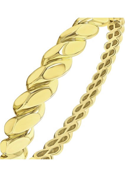 Altın Tasarım Kelepçe - 14K